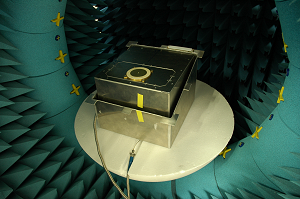 Tests of Mascot EQM antenna mounted on a Mascot Mockup in the anechoic chamber